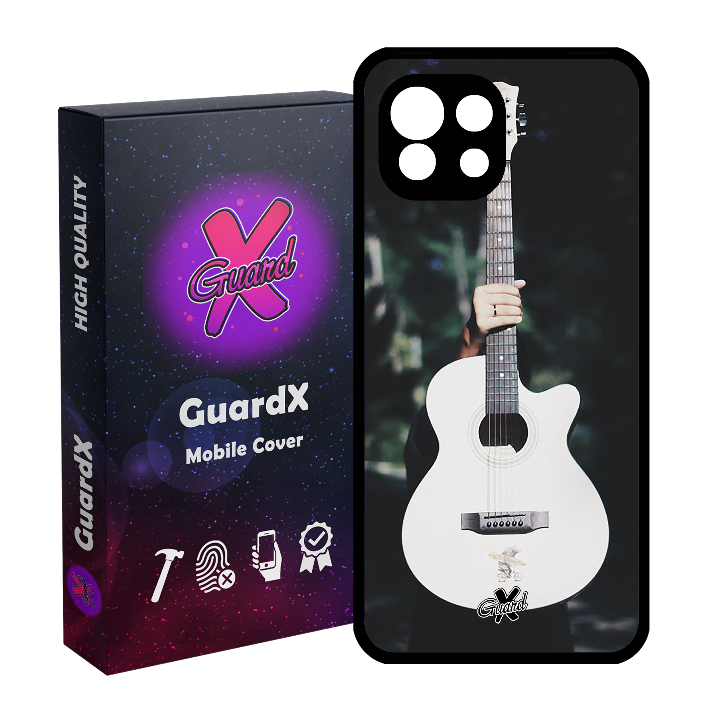 کاور گارد ایکس طرح گیتار مدل Glass10263 مناسب برای گوشی موبایل شیائومی Mi 11 Lite