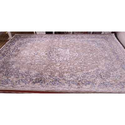 فرش ماشینی زمرد مشهد مدل 50001 زمینه بژ