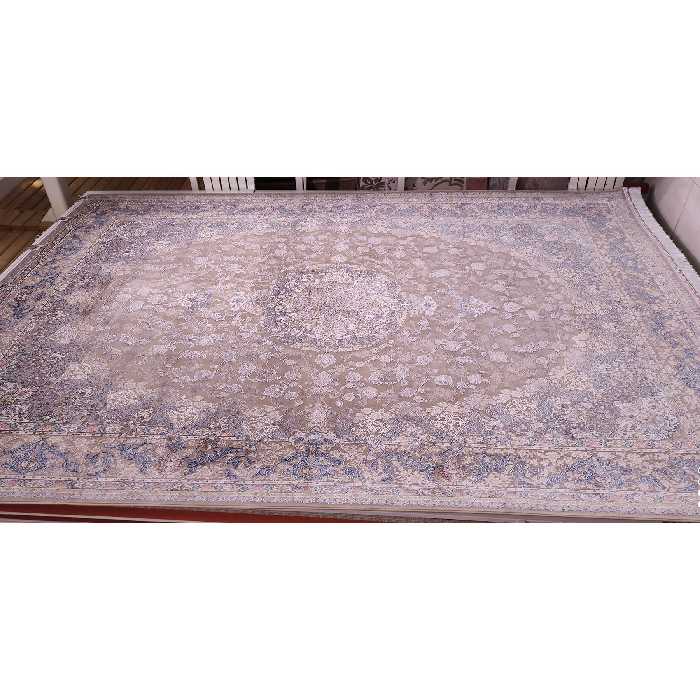 فرش ماشینی زمرد مشهد مدل 50001 زمینه بژ