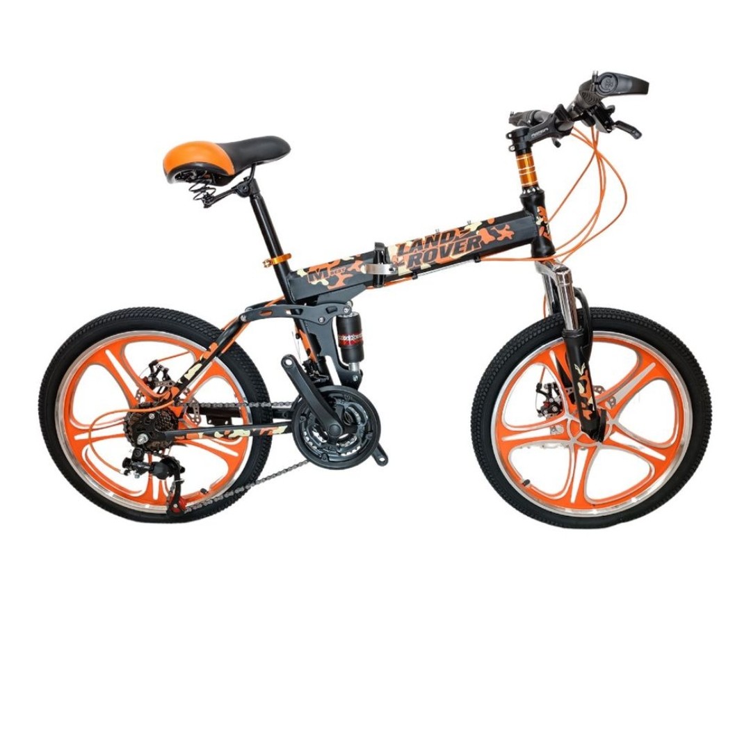 دوچرخه تاشو لندرور مدل اسپرت سایز 20 مشکی نارنجی