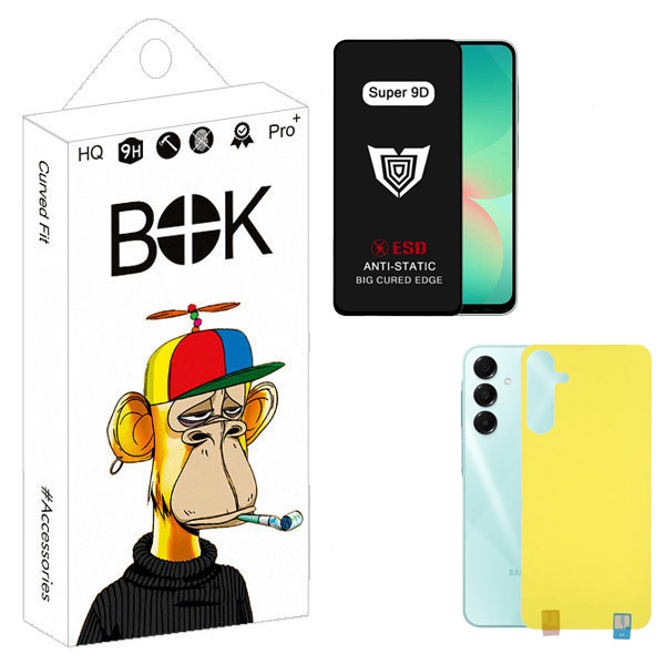 محافظ صفحه نمایش بوک مدل Super 9D مناسب برای گوشی موبایل سامسونگ galaxy A16 به همراه محافظ صفحه نمایش | کالا برتری