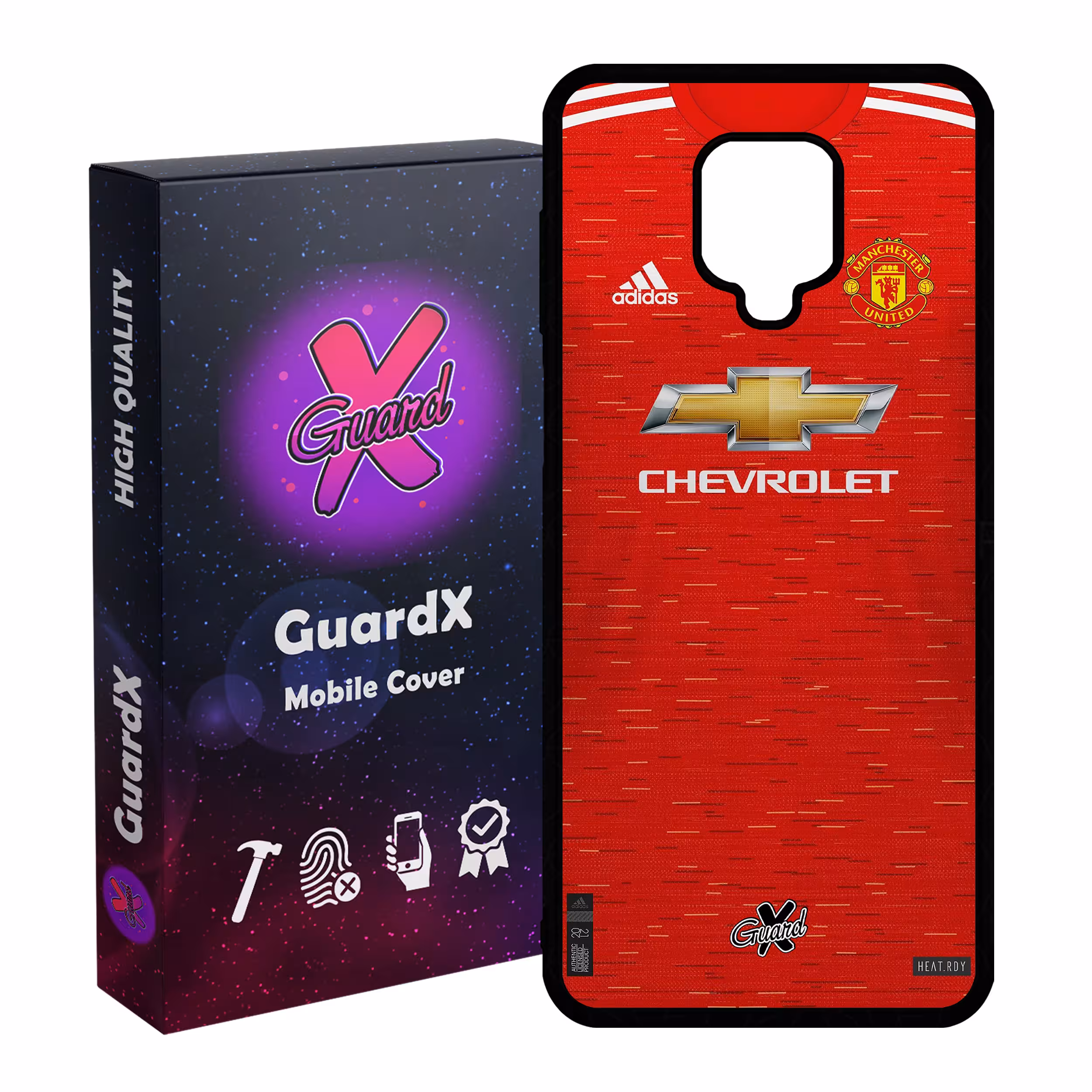 کاور گارد ایکس طرح Manchester United مدل Glass10248 مناسب برای گوشی موبایل شیائومی Redmi Note 9S / Note 9 Pro / Note 9 Pro Max