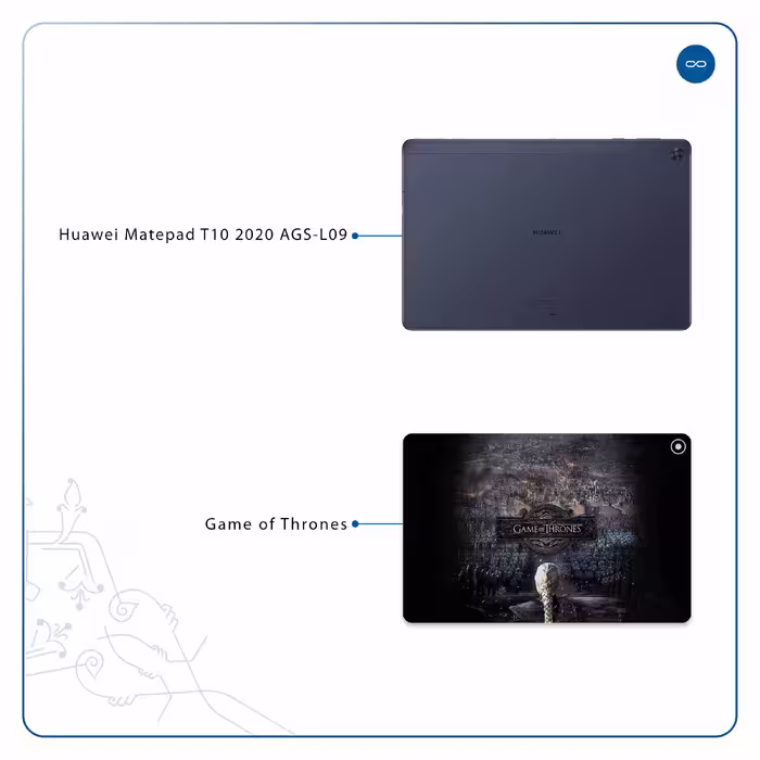 برچسب پوششی ماهوت مدل Game of Thrones مناسب برای تبلت هوآوی Matepad T10 2020 AGS-L09