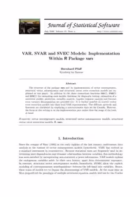 خرید و دانلود نسخه کامل کتاب VAR, SVAR and SVEC Models: Implementation Within R Package vars   Code