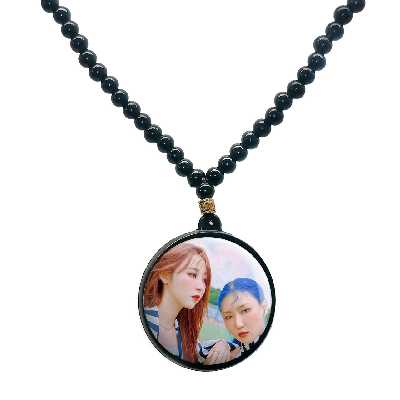 گردنبند پرمانه طرح mamamoo کد pmd.13321 مدل دو طرفه