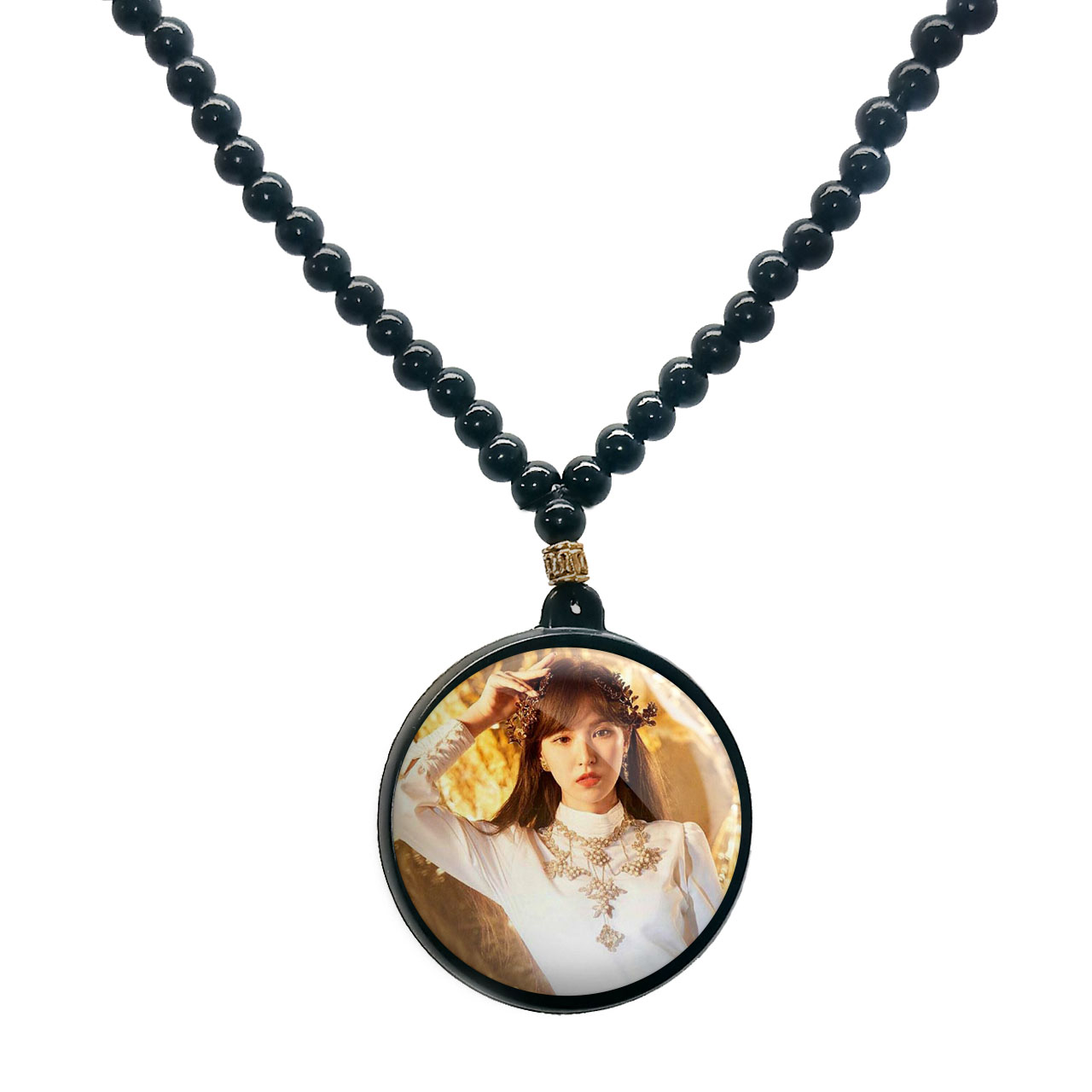 گردنبند پرمانه طرح red velvet کد pmd.12425 مدل دو طرفه