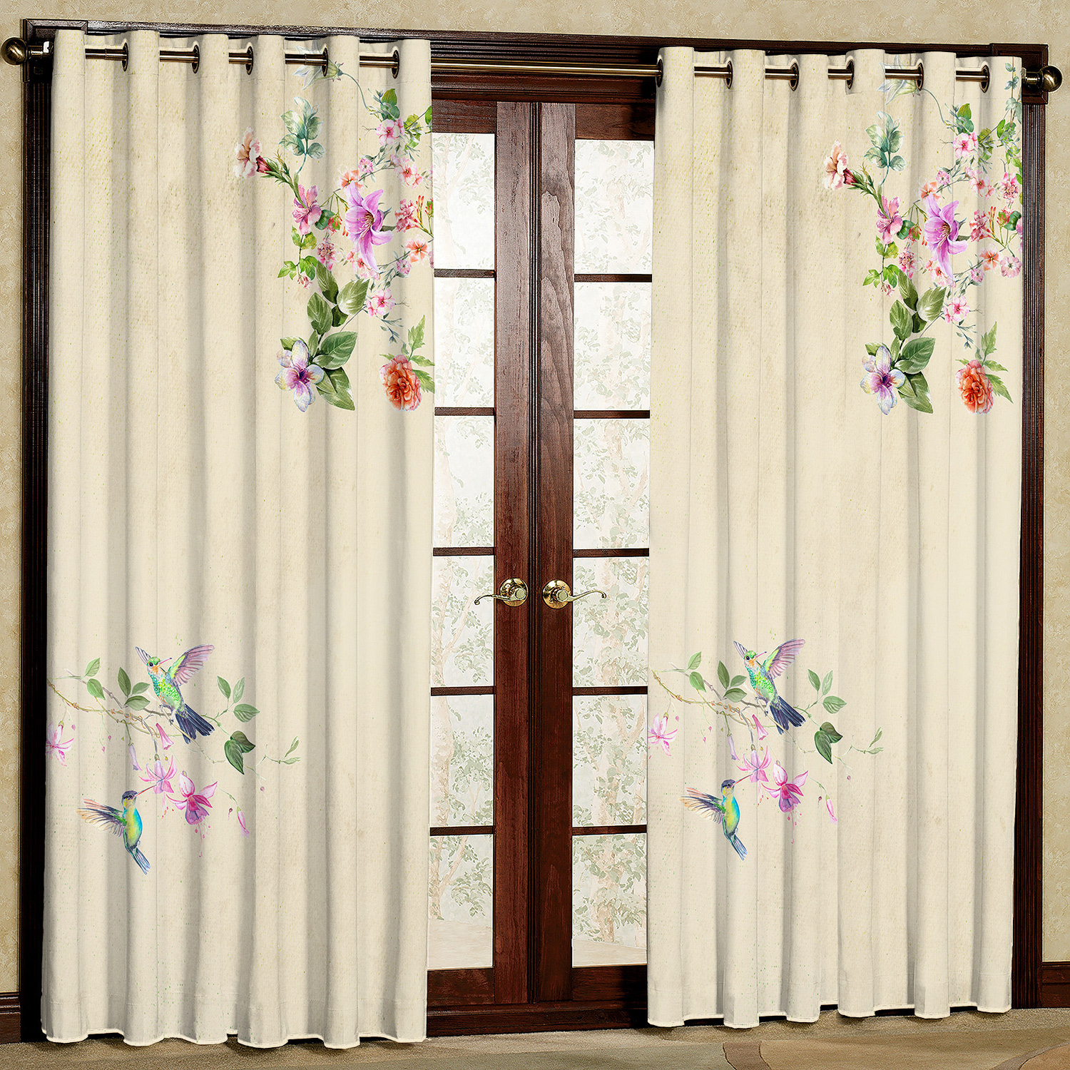 پرده مدل گلدار مخمل پانچی کد 1844 سایز 200x140 سانتی متر