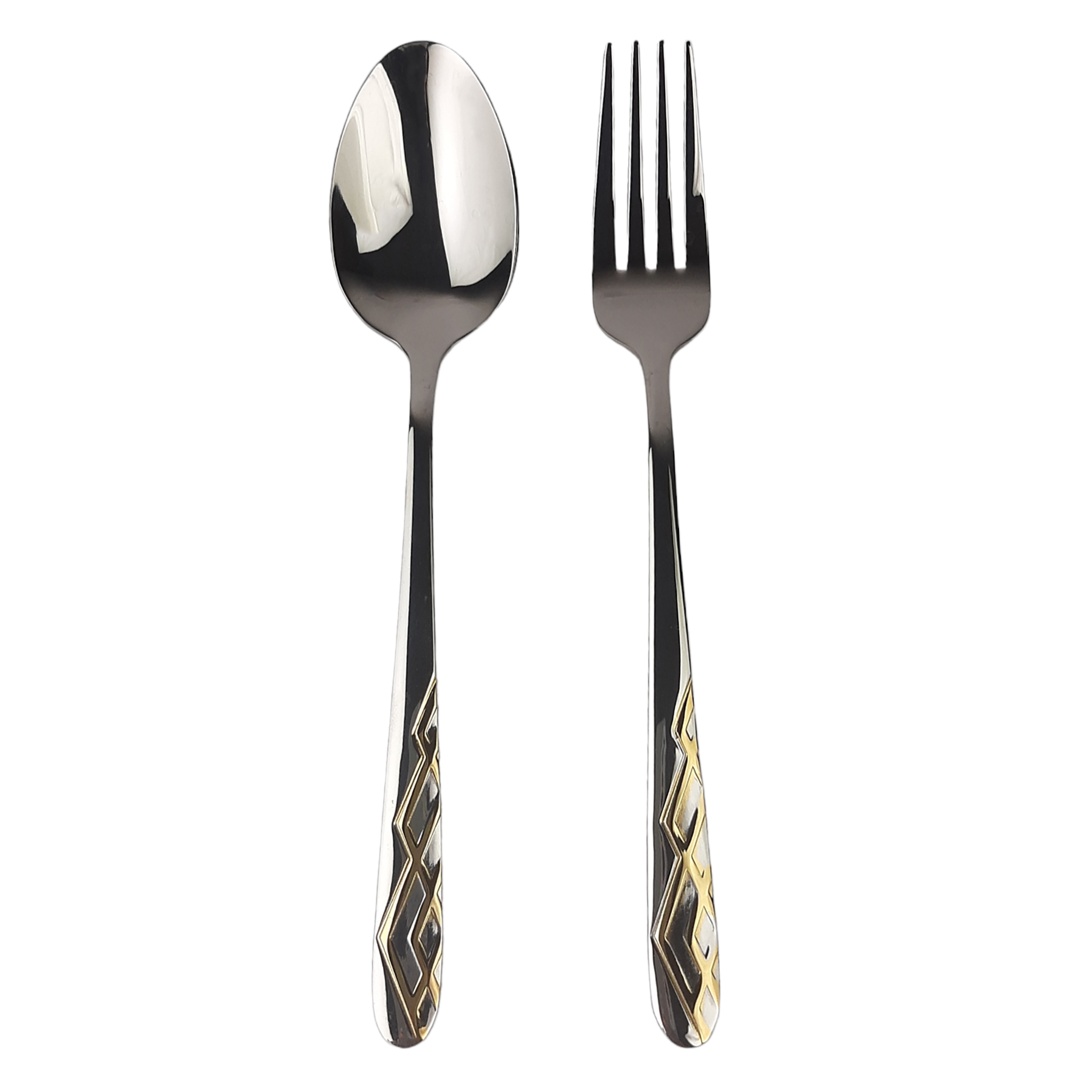 ست قاشق و چنگال غذا خوری 12 پارچه بونیتو طرح دونا دو رنگ خطی کد 4512