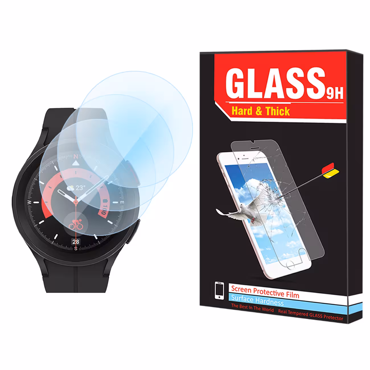 محافظ صفحه نمایش نانو هارد اند تیک مدل NHT مناسب برای ساعت هوشمند سامسونگ Galaxy Watch 5 Pro بسته سه عددی
