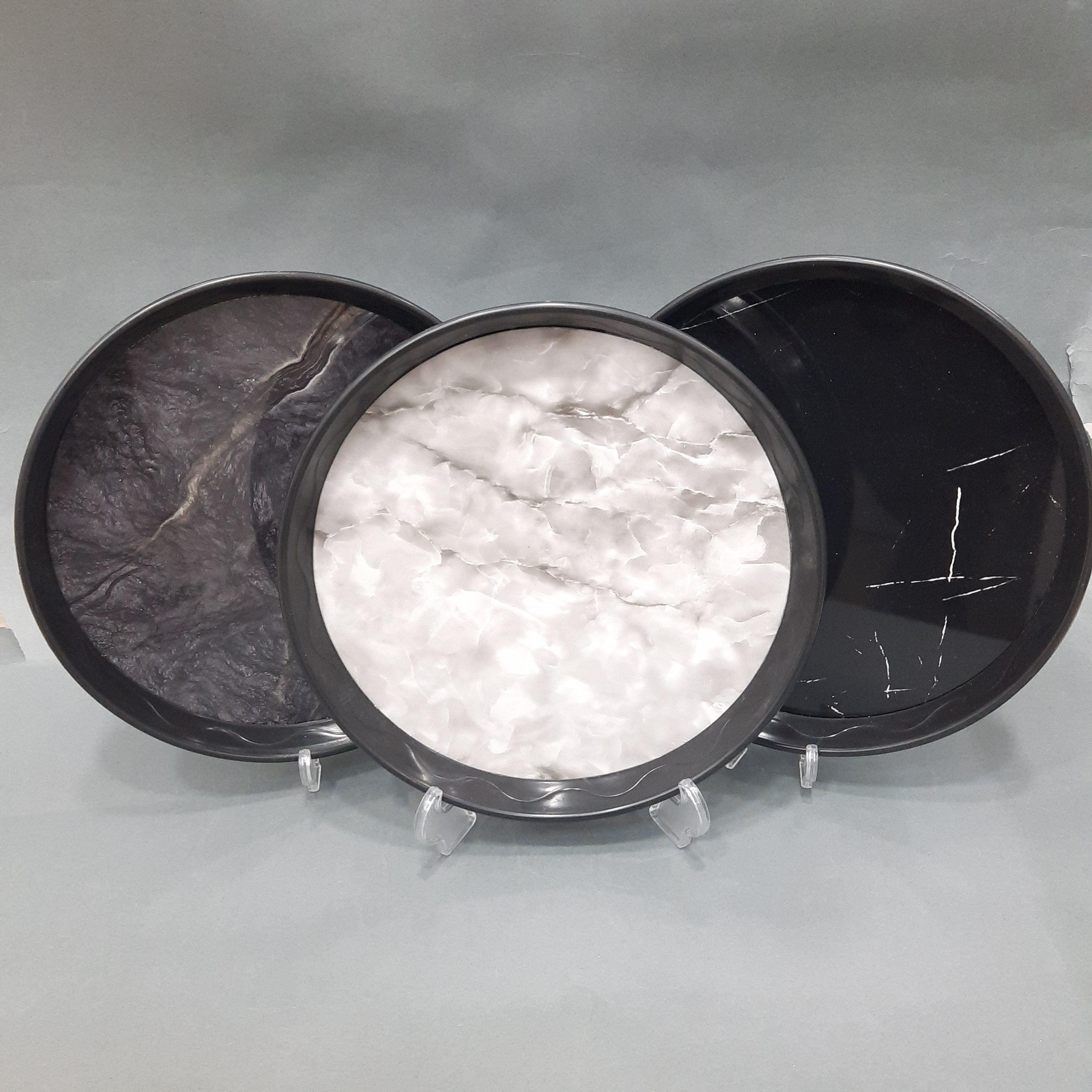 سینی سنگی سینی سایز کوچیک طرح سنگ فایبر گلس سینی پذیرایی سینی چایخوری سینی نسوز و نشکن