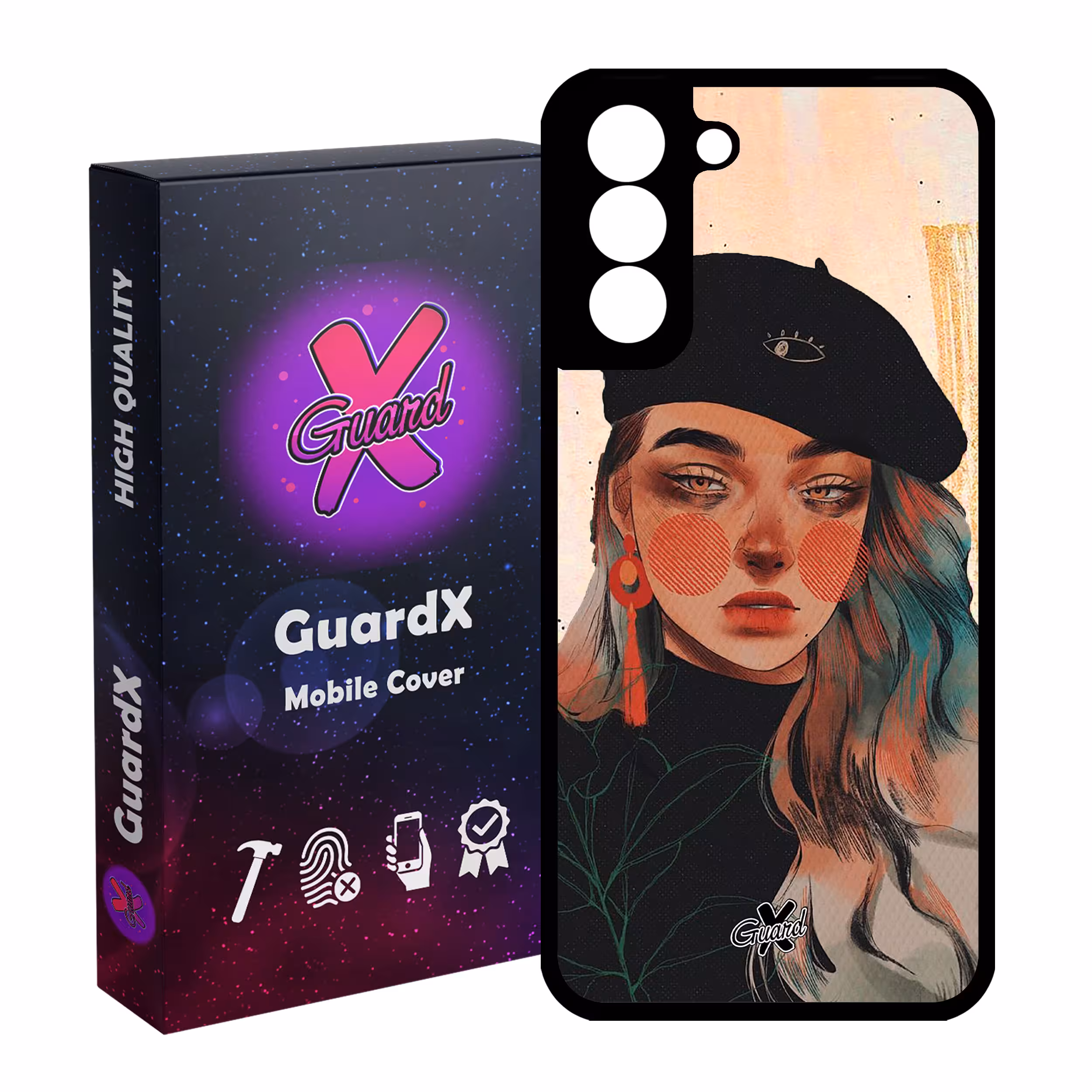 کاور گارد ایکس طرح Girl مدل Glass10321 مناسب برای گوشی موبایل سامسونگ Galaxy S21 FE