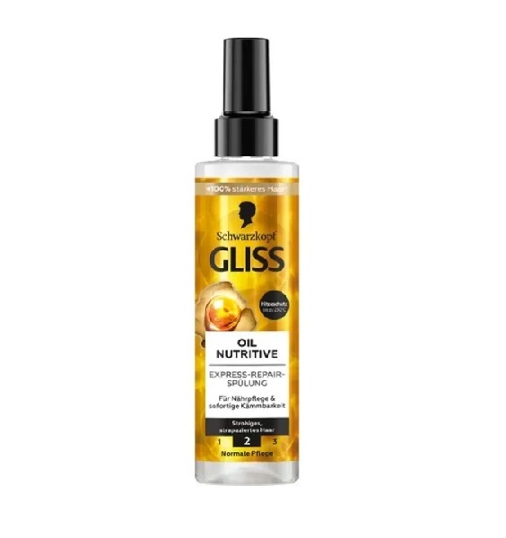 اسپری دوفاز مو گلیس طلایی 200 میل GLISS