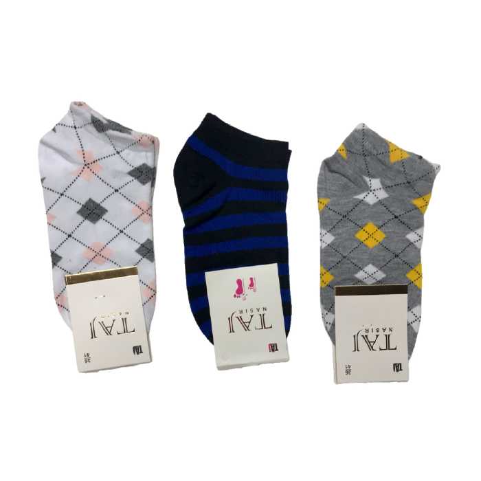 جوراب تاج نصیر مدل Clk2 بسته 3 عددی