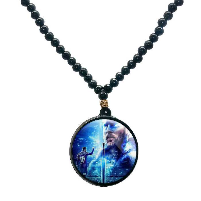 گردنبند پرمانه طرح مسی کد pmd.8636 مدل دو طرفه