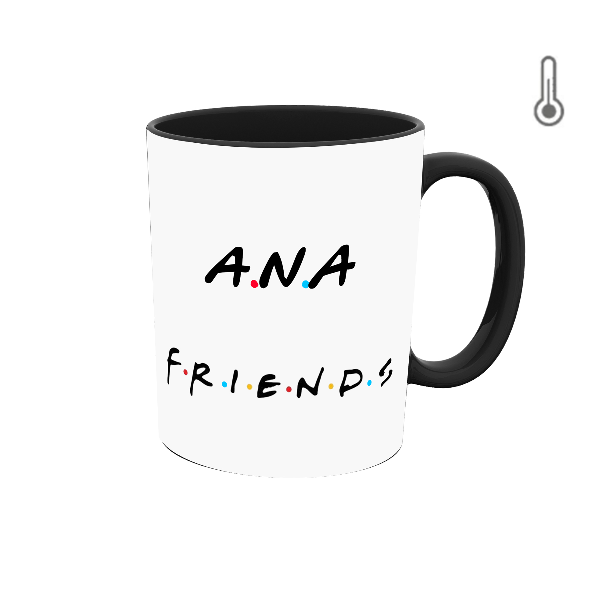 ماگ حرارتی طرح اسم آنا مدل فرندز Friends 