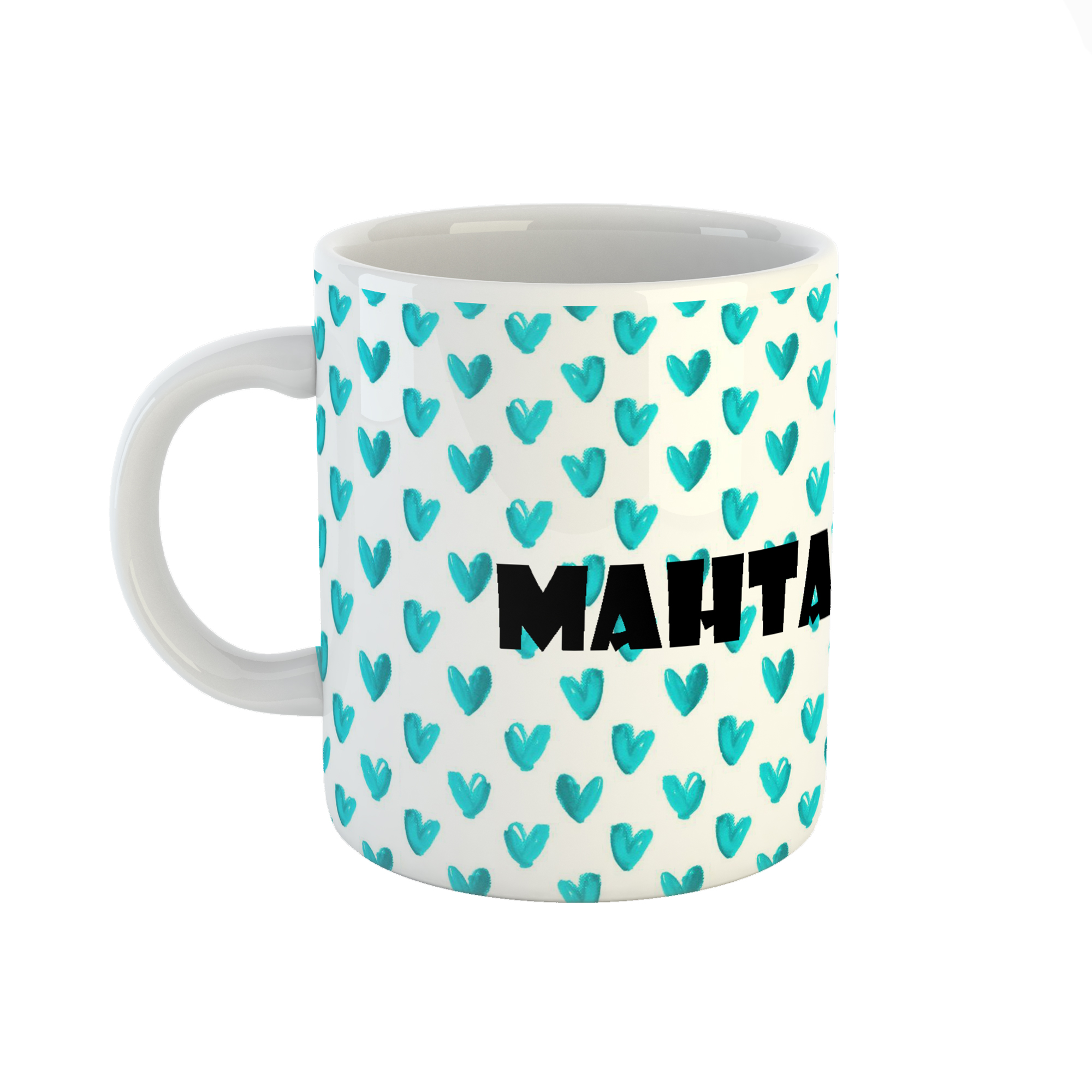 ماگ طرح اسم مهتاب مدل قلب کد 696