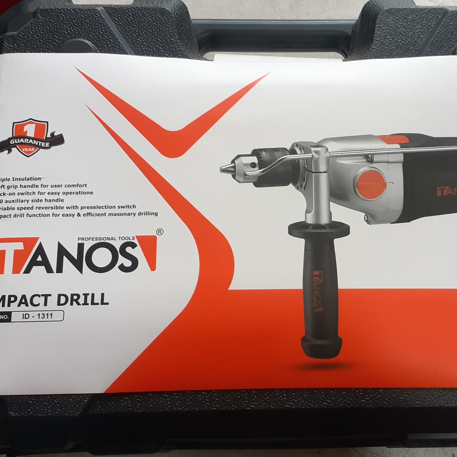 دریل 13 گیربکسی دو دور 1100 وات تانوس(tanos)