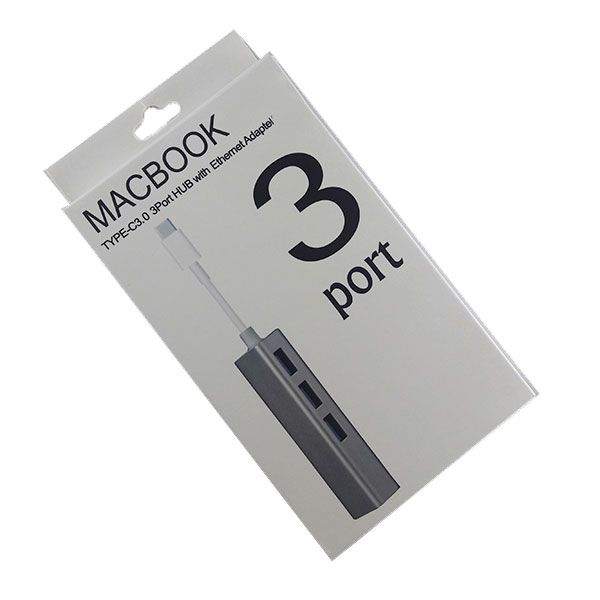Type-C to USB 30 Hub 3 Port With LAN Adapter 10-100