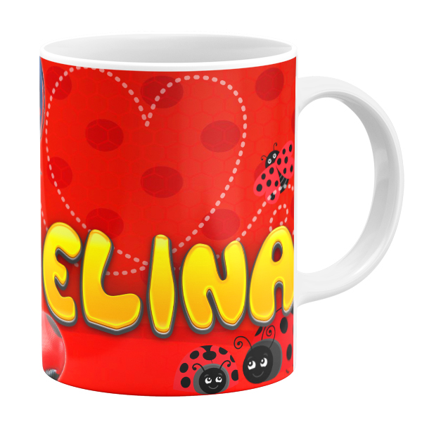 ماگ طرح دختر کفشدوزکی مدل ملینا