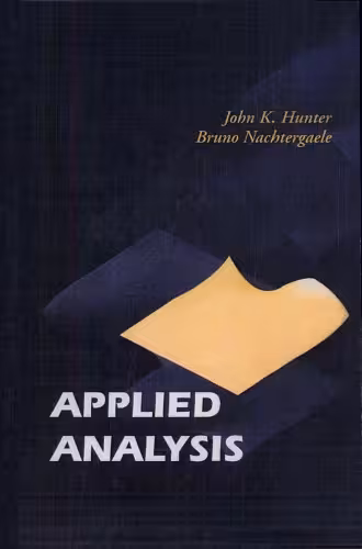 خرید و دانلود نسخه کامل کتاب Applied Analysis