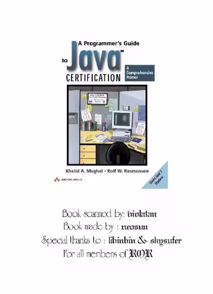 خرید و دانلود نسخه کامل کتاب A Programmer's Guide to Java Certification: A Comprehensive Primer