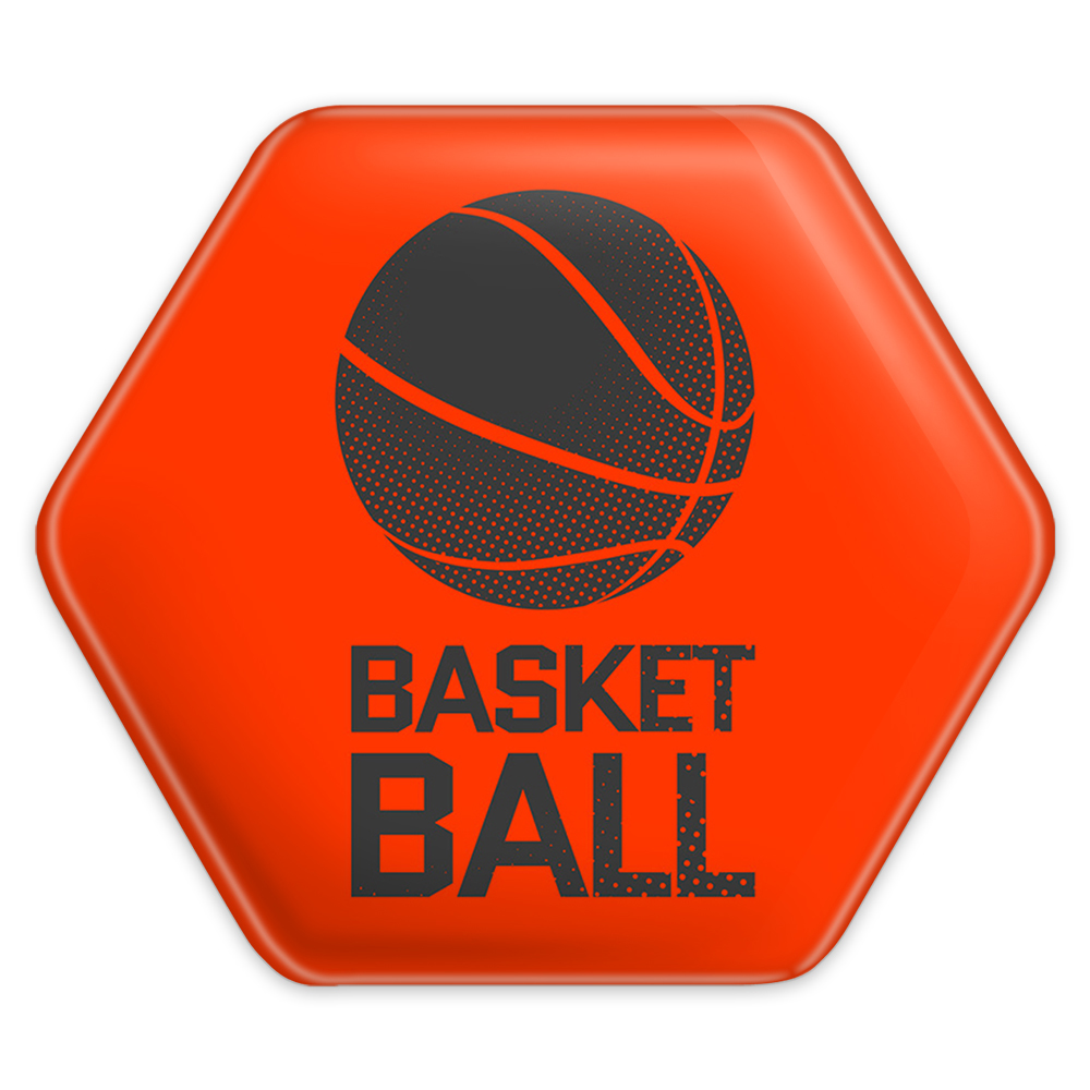 پیکسل خندالو طرح بسکتبال مدل شش ضلعی کد 4984