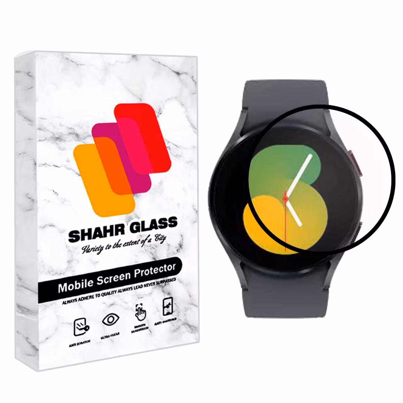 محافظ صفحه نمایش شهر گلس مدل PMSR مناسب برای ساعت هوشمند سامسونگ watch 5 44mm