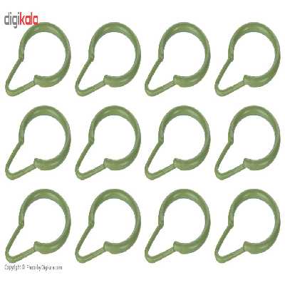 گیره پرده حمام فرش مریم طرح 1 بسته 12 عددی