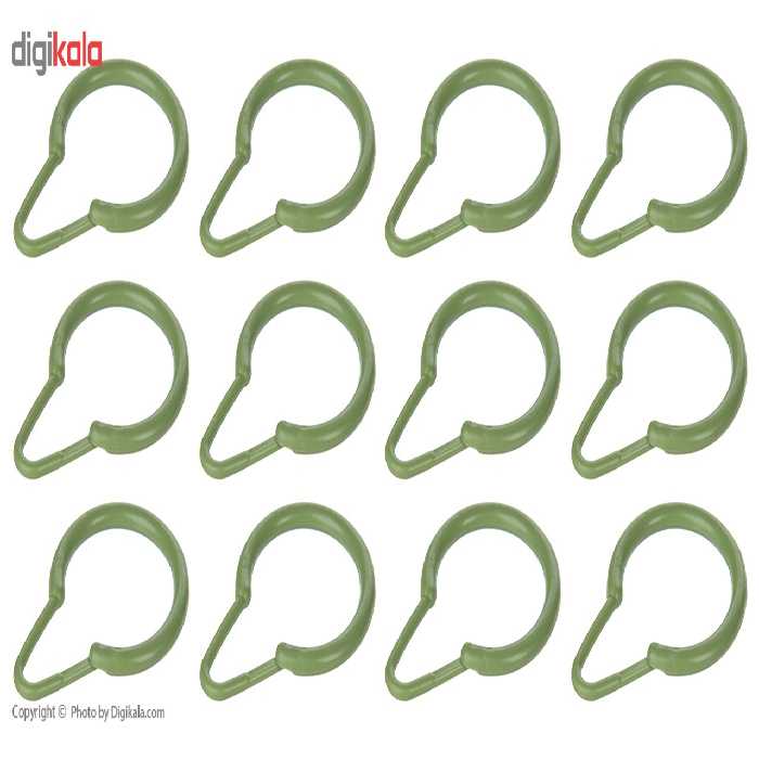 گیره پرده حمام فرش مریم طرح 1 بسته 12 عددی