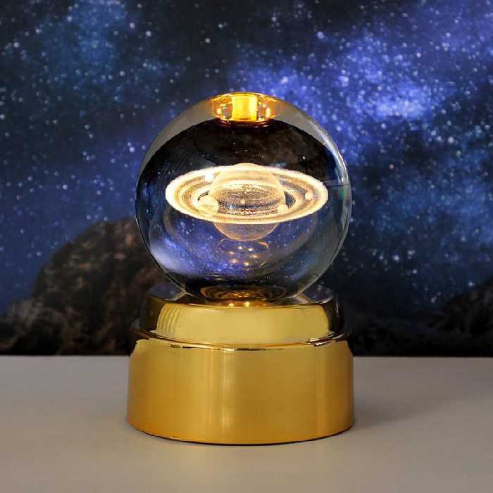 گوی چرخان طرح زیبای سیاره زحل قطر گوی 8