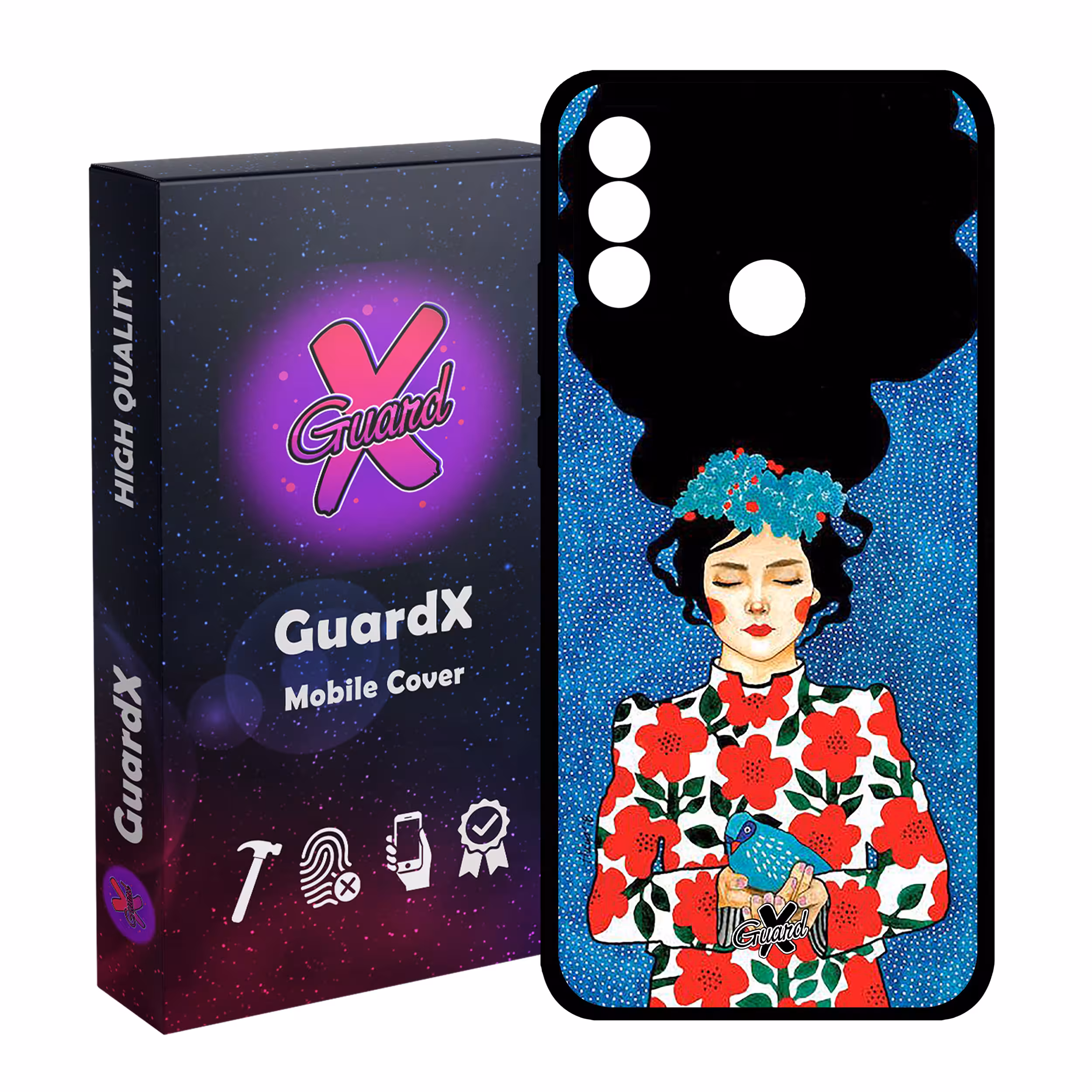 کاور گارد ایکس طرح Girl مدل Glass10137 مناسب برای گوشی موبایل هوآوی P Smart 2020