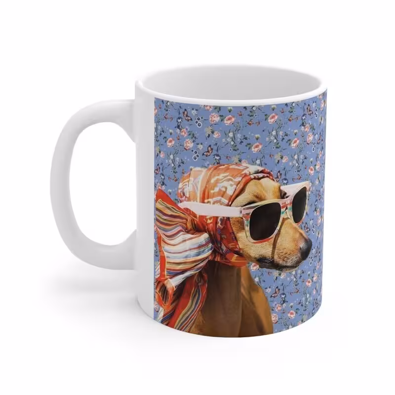 ماگ طرح سگ Dog مدل  NM1228