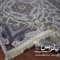 فرش پاتریس 1200شانه  طرح مهتاب کرم   قالیچه 4متری