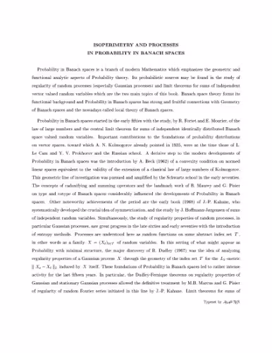 خرید و دانلود نسخه کامل کتاب Probability in Banach Spaces: Isoperimetry and Processes