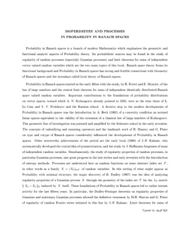 خرید و دانلود نسخه کامل کتاب Probability in Banach Spaces: Isoperimetry and Processes
