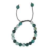 دستبند مدل عقیق خزه ای 