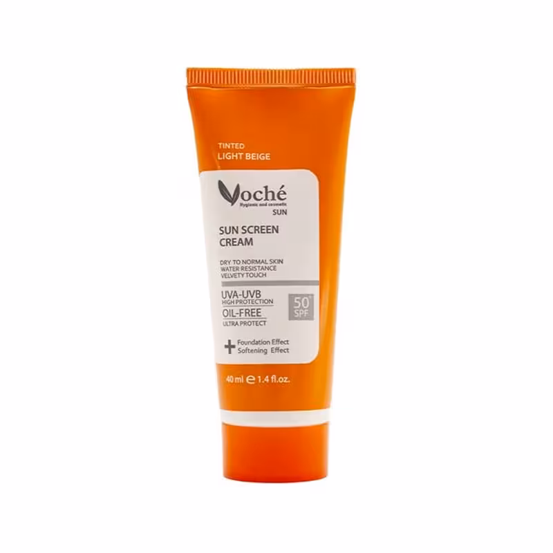 کرم ضد آفتاب رنگی SPF50 وچه | پوست خشک و نرمال (بژ روشن)