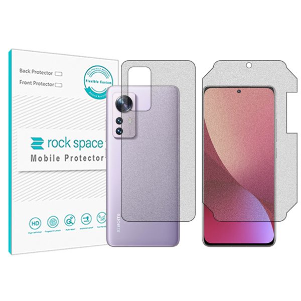 گلس صفحه نمایش و پشت گوشی شیائومی 12X مدل نانو هیدروژل مات برند راک اسپیس کد MS