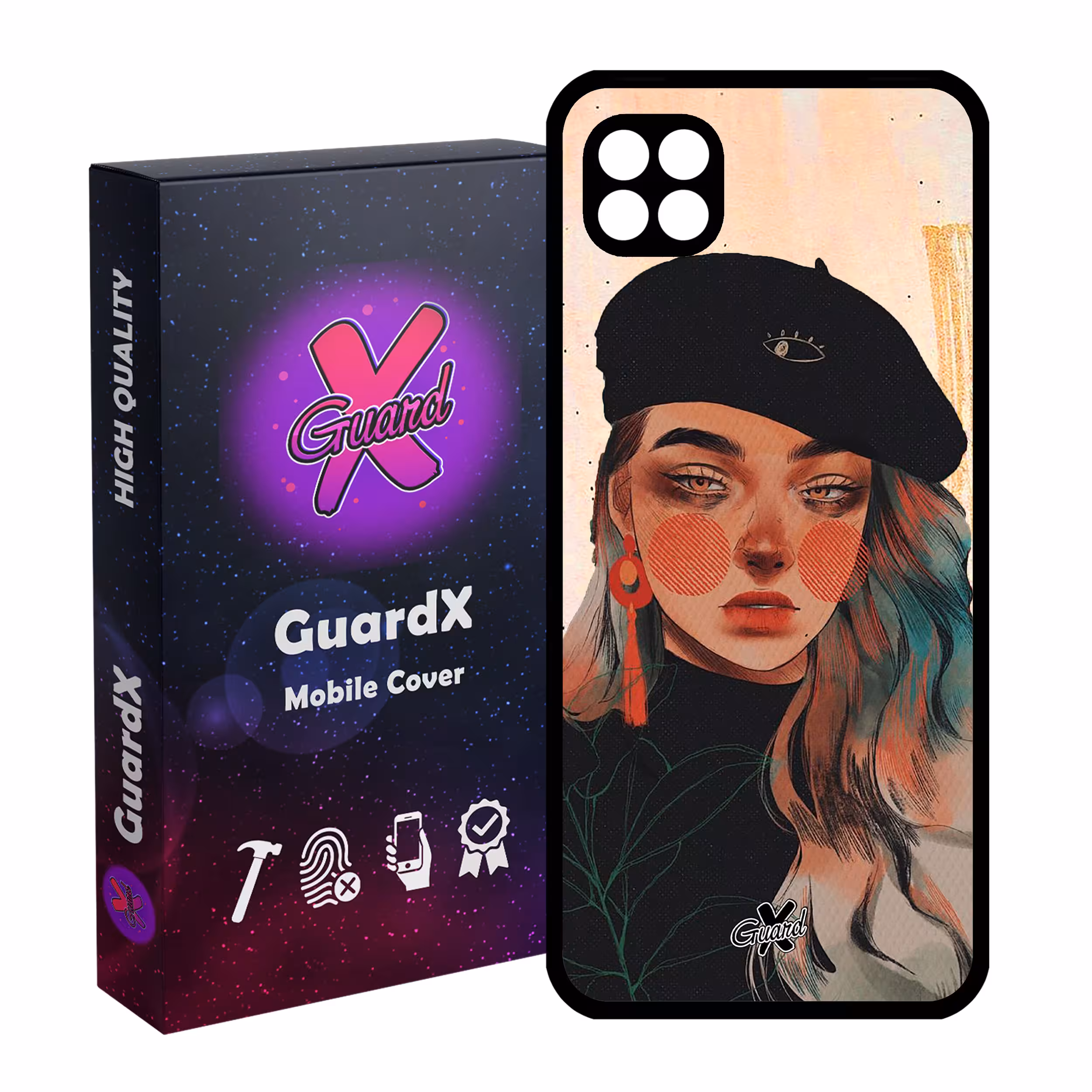کاور گارد ایکس طرح Girl مدل Glass10321 مناسب برای گوشی موبایل سامسونگ Galaxy A22 5G