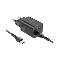 شارژر دیواری هوکو مدل N13 PD 30W QC3.0 به همراه کابل USB-C