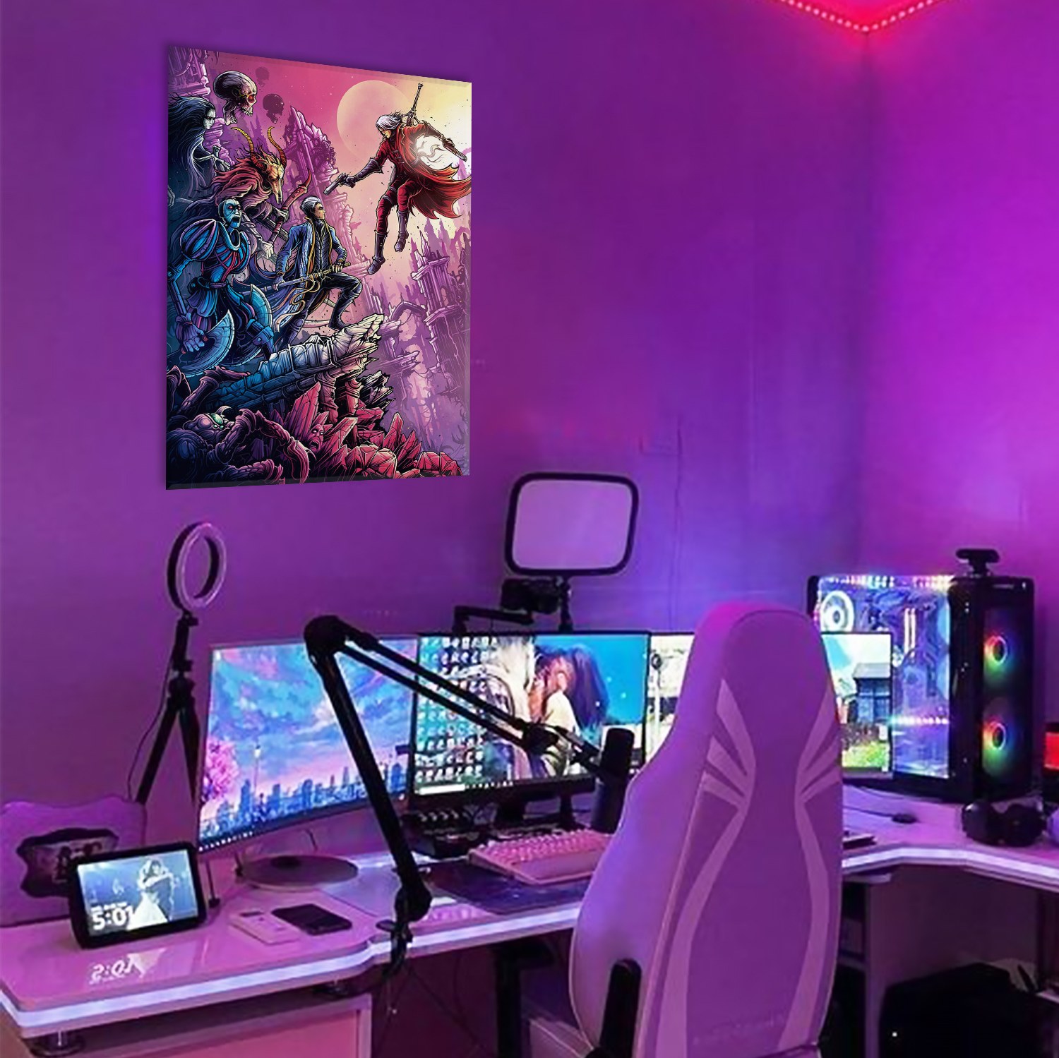 تابلو شاسی طرح شیطان هم میگرید devil may cry alt1 سایز 21در30 مات کد c1-41