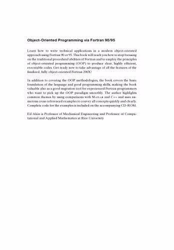 خرید و دانلود نسخه کامل کتاب Object-Oriented Programming via Fortran 90 95