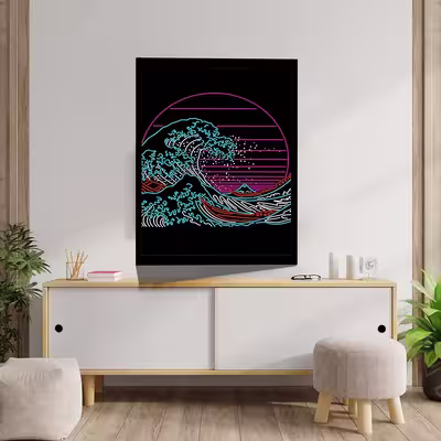 تابلو مدل GREAT WAVE کد F-7003