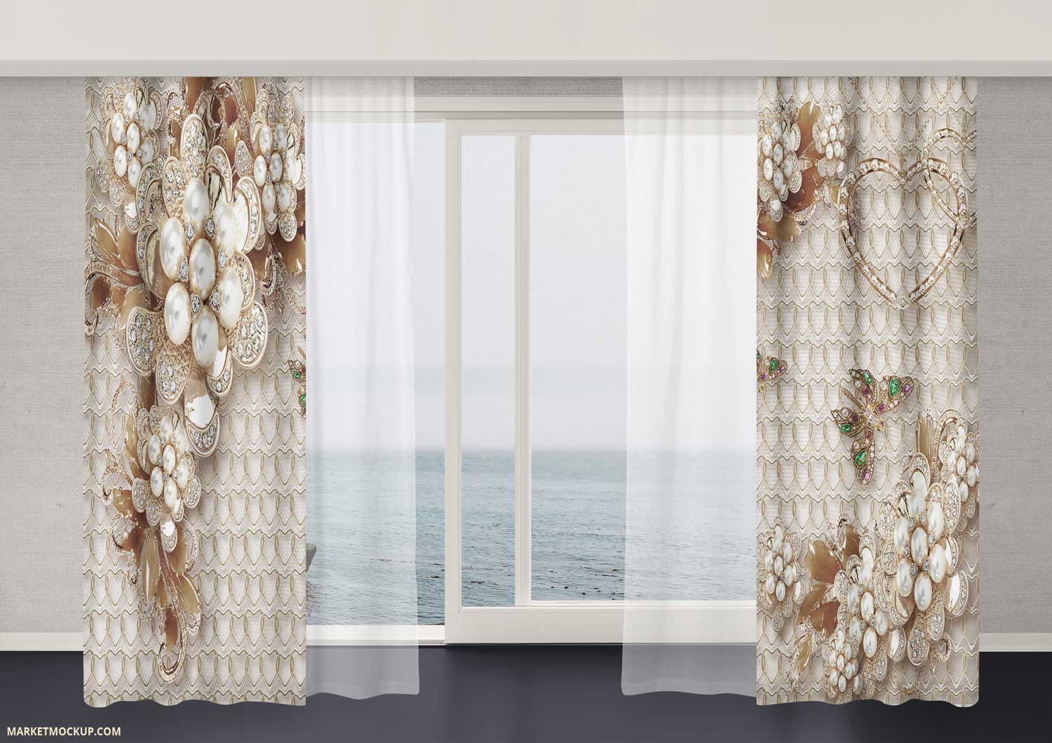 پرده نگین سبز