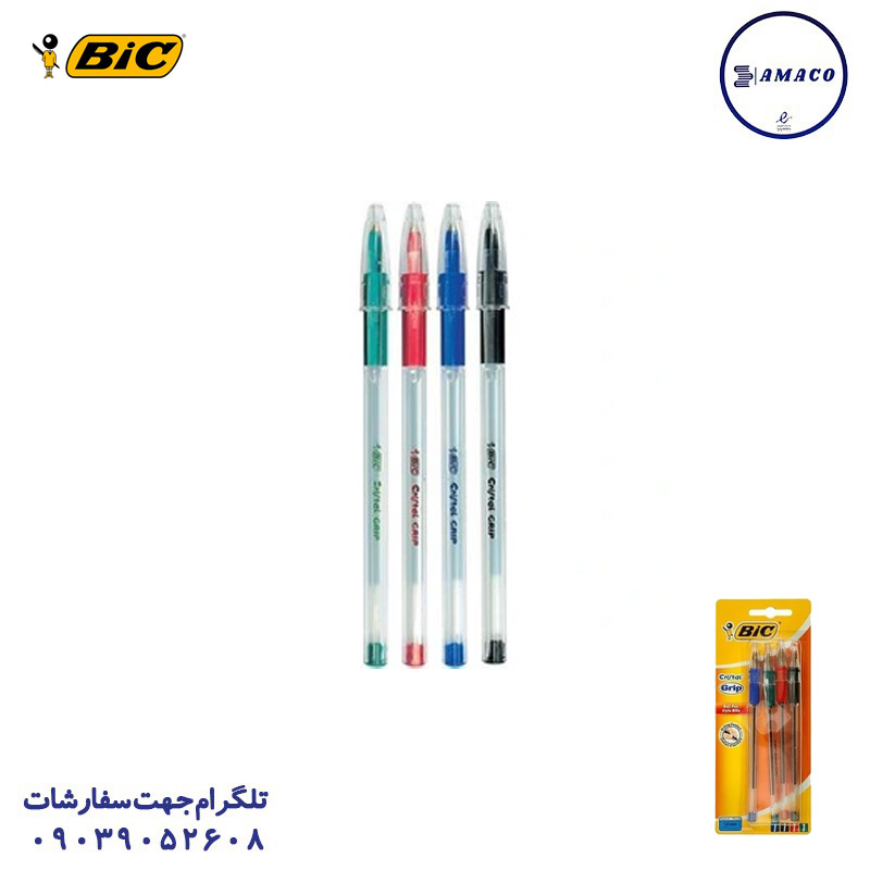 خودکار کریستال گریپ 4 رنگ بلیستری بیک