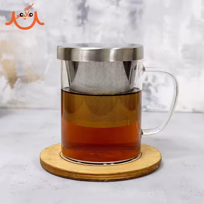 لیوان دمنوش درب استیل