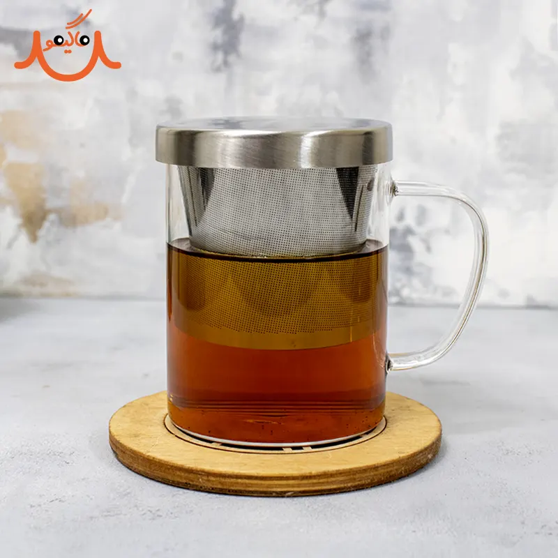 لیوان دمنوش درب استیل