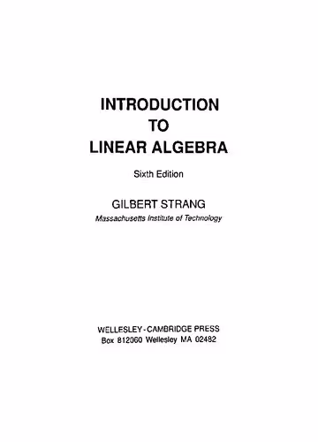 خرید و دانلود نسخه کامل کتاب Introduction to Linear Algebra