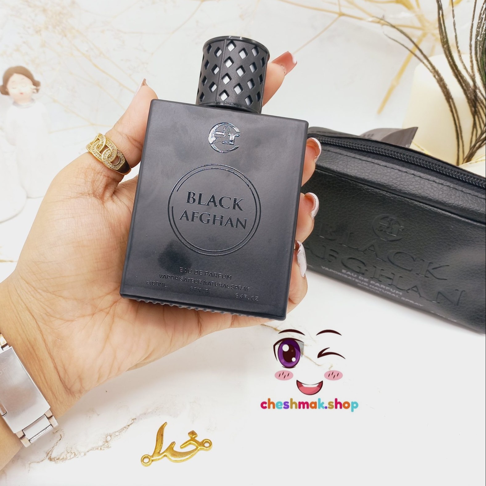 ادکلن100میل بلک افغان اماراتیBLACK AFGHAN رنگ مشکی با پخش بوی بالا