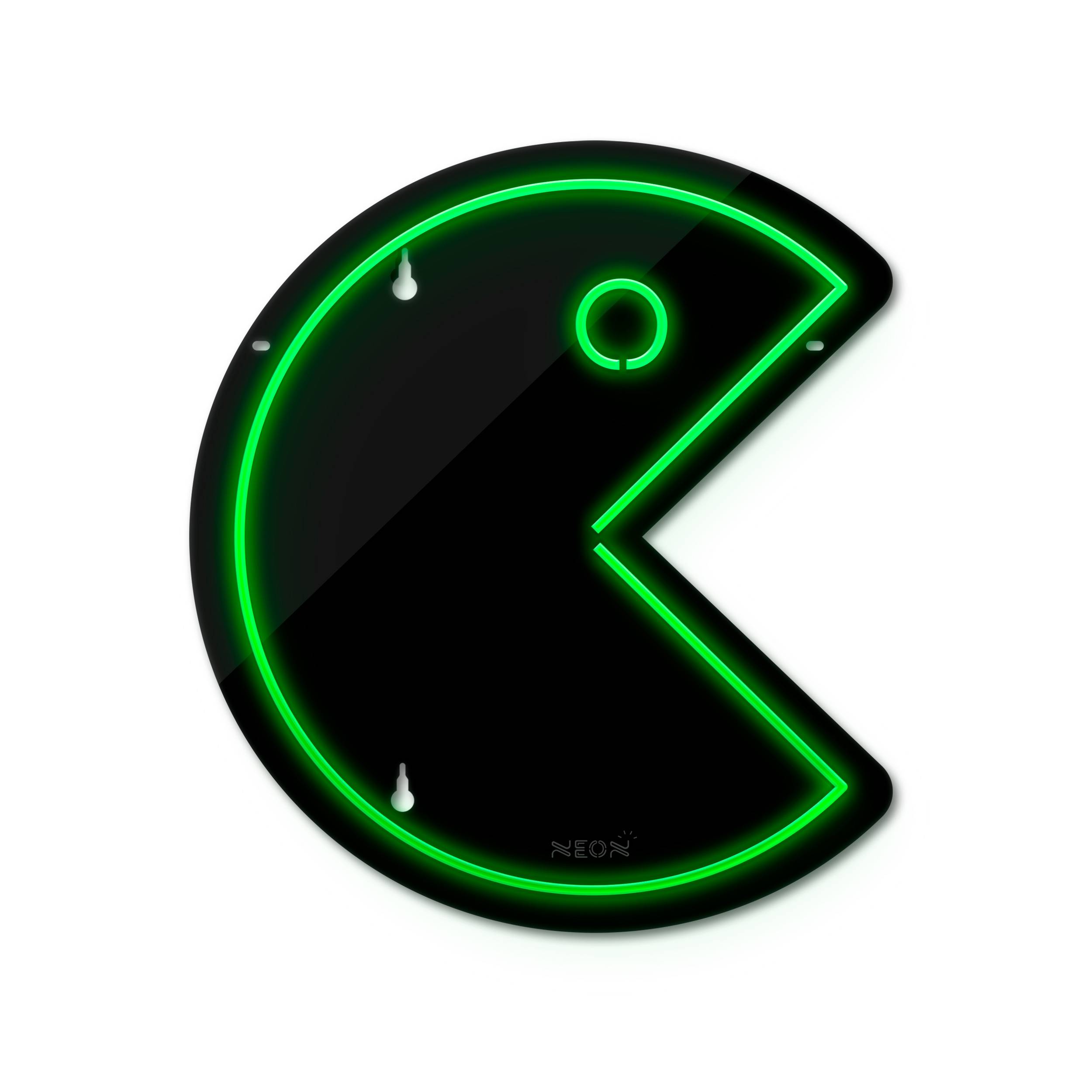 چراغ دیواری نئون دیزاین طرح Packman-BL_GR